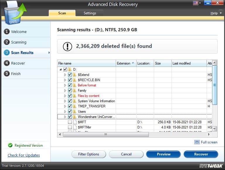 adr file found