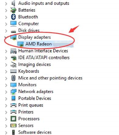 Double click Display adapters