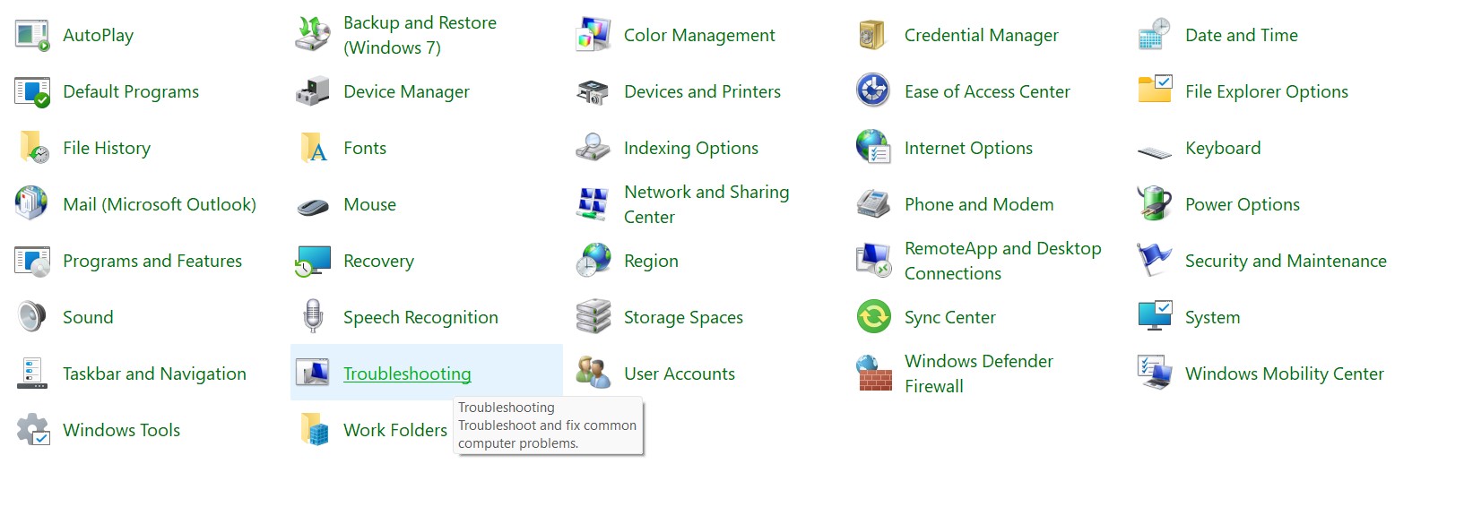 check troubleshoot