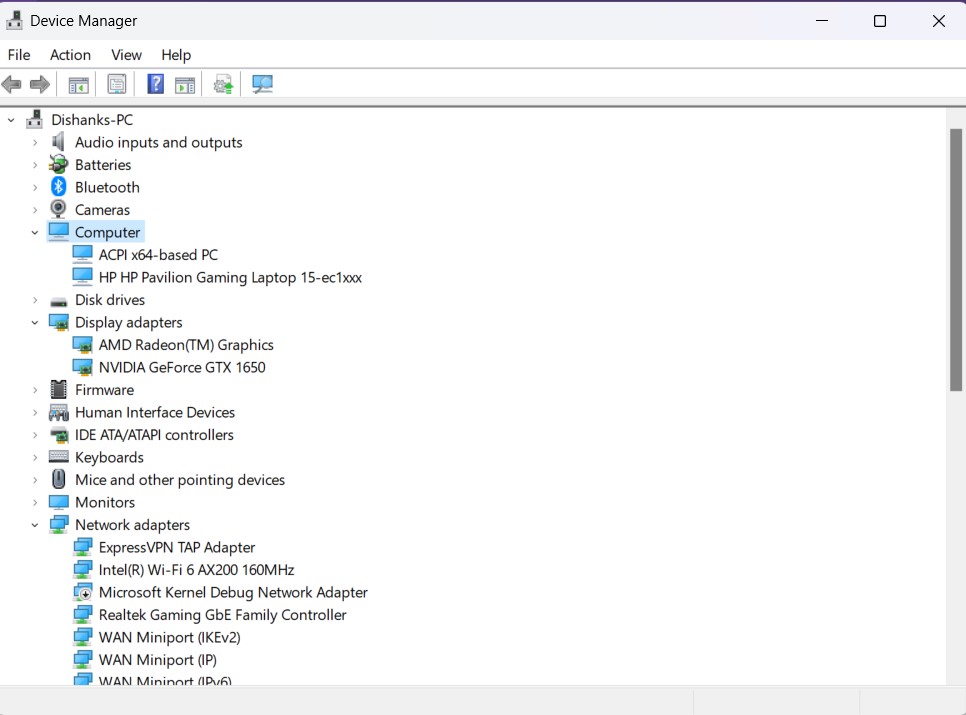 device manager
