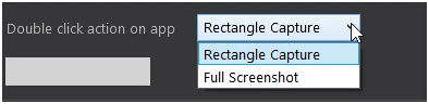 Double-click action on app