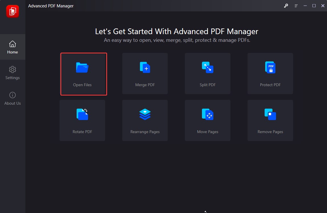 Click Open Files
