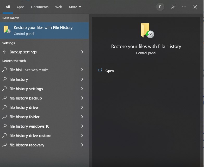 restore files