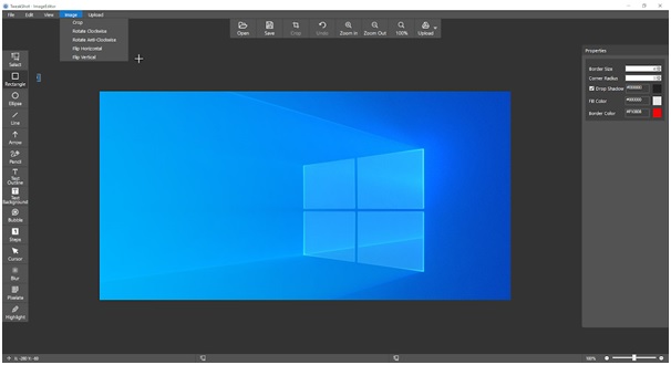 rotate or flip screenshots