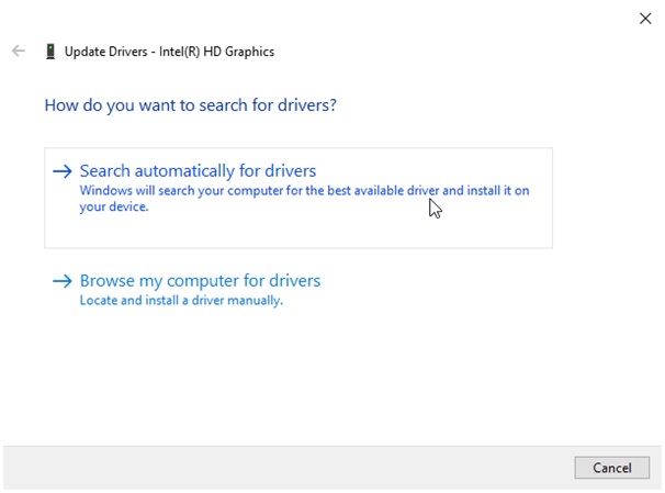 search driver automatically