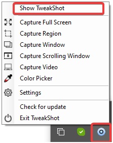 show tweakshot