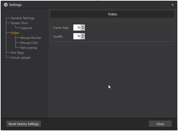 click on video tab