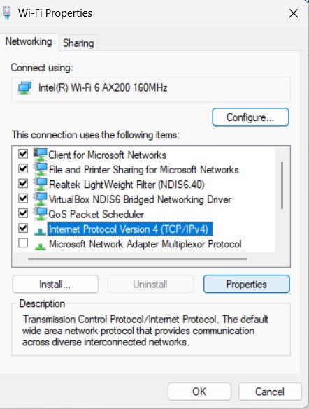 wifi properties