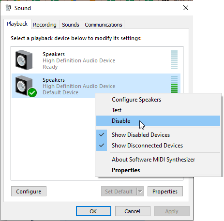 sound disable